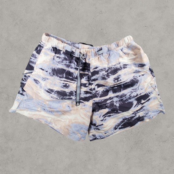 Nike ACG Other - Nike ACG Shorts Men XL Marble Tie Dye Nylon Trail Gorpcore Purple Tan DH7149-540